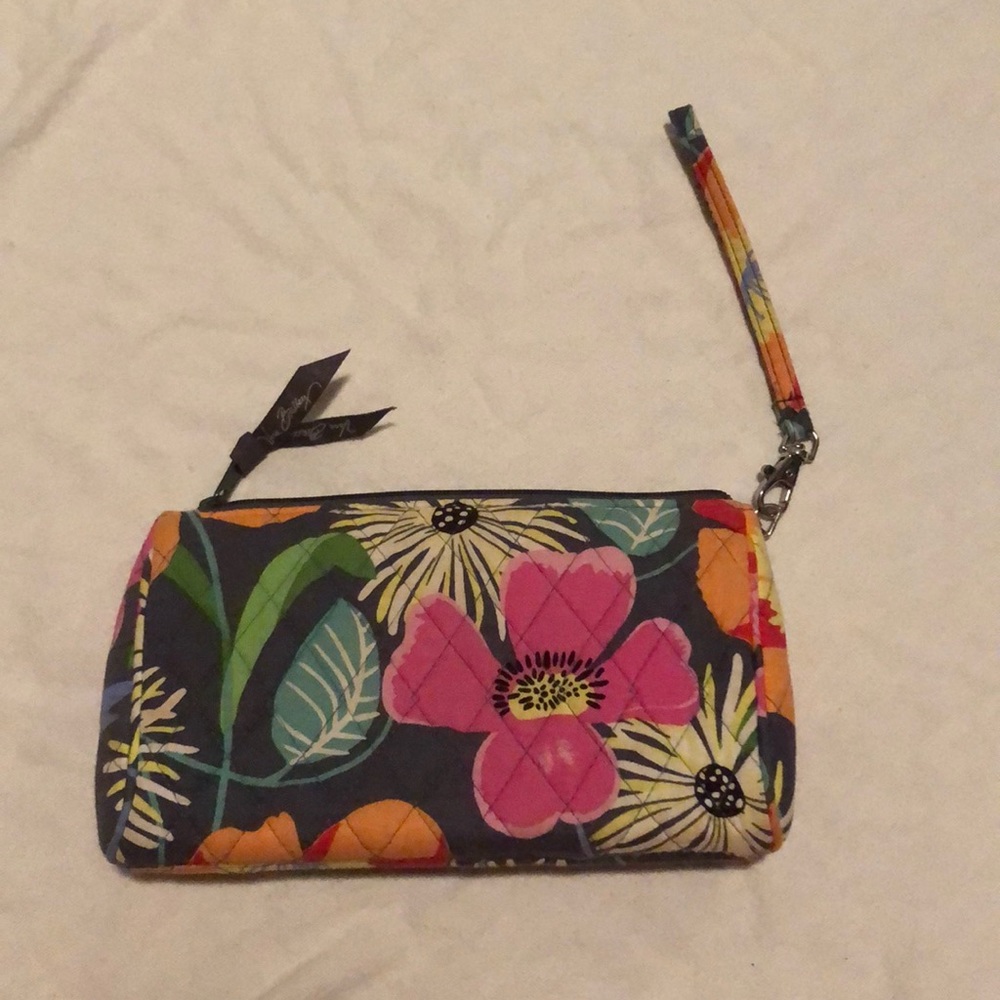 Vera Bradley Jazzy Blooms Push Lock Wristlet - Picture 2 of 5